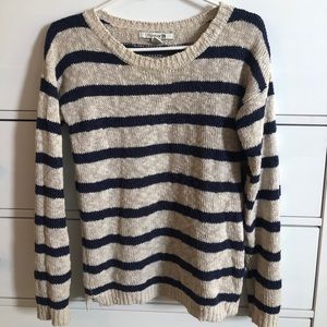 Forever 21 navy blue and white striped sweater
